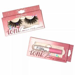 NEW Ioni 3D Faux Mink Lashes Wispy Full Dramatic & Eyelash Glue